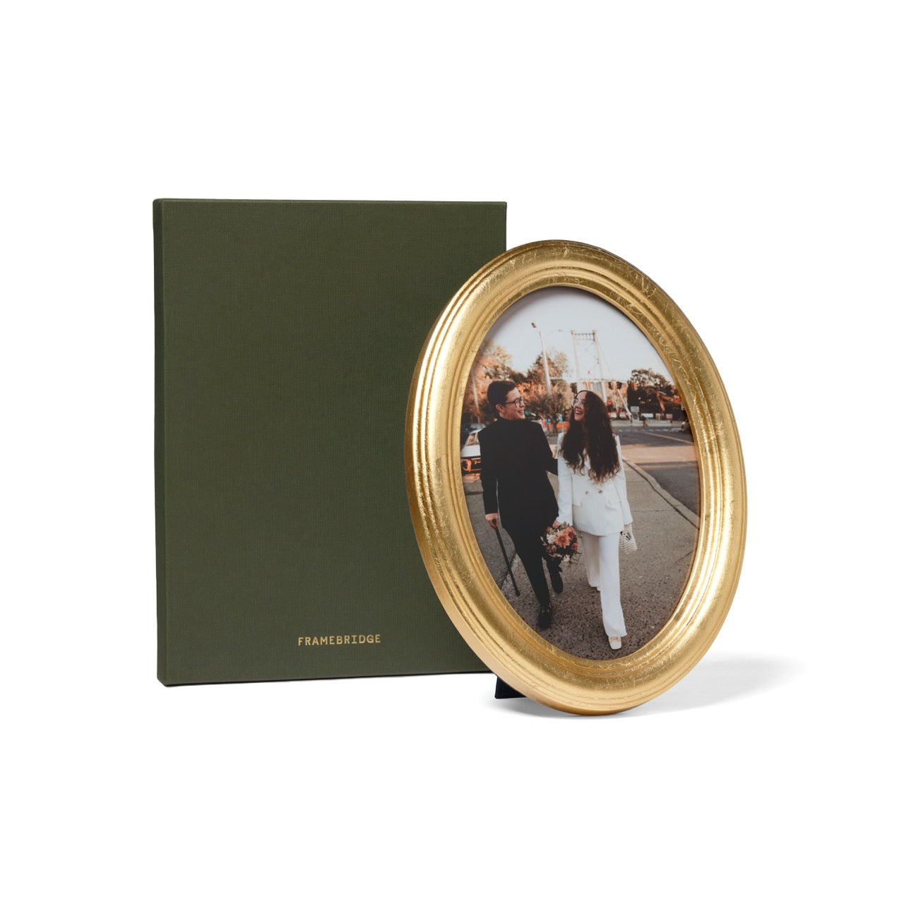 Antiqued Oval Frame: 8x11 - Image 2